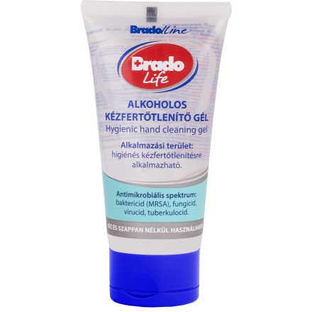 Bradolife kézfertőtlenítő gél 50 ml tubusos