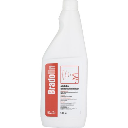 Bradolin alkoholos felületfertőtlenítő szer 500ml kupakos