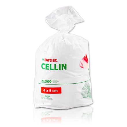 CELLIN Vérvételi lapka 4cmx5cm, 8 rétegű, 2 tekercs, 500 db/csomag (15 csom/krt)