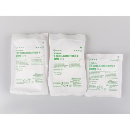STERILKOMPRES F Steril hajtogatott gézlap - 1 m2, 17 szálas (160 db/dob)