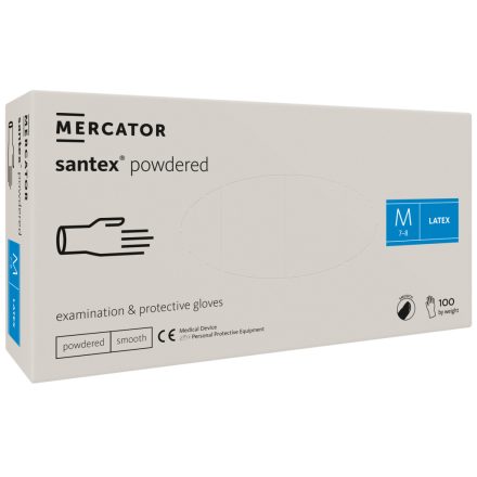 Mercator Santex Latex kesztyű, púderes - L